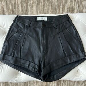 Genuine leather - black city shorts - size medium.